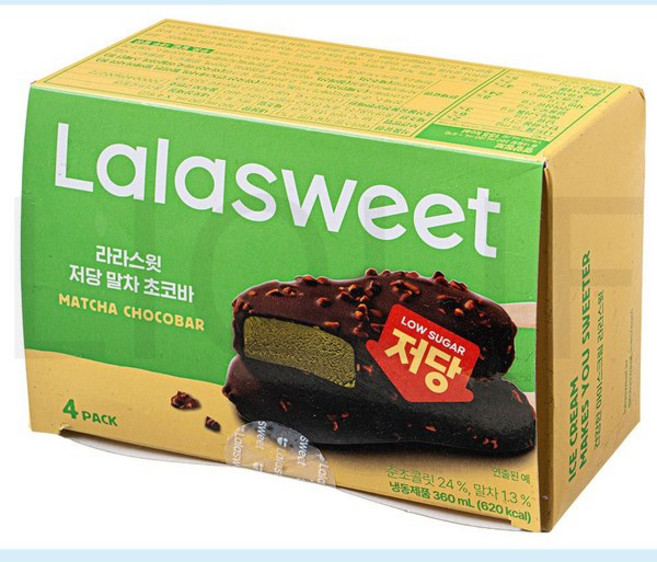 라라스윗 저당 말차 초코바 16개, 90ml