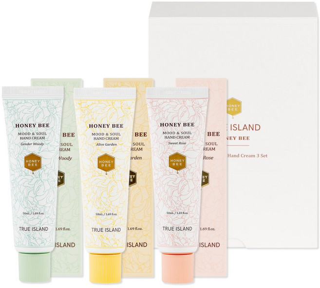 트루아일랜드 허니비 무드 앤 소울 핸드크림 3종 세트 50ml x 3개, 1개