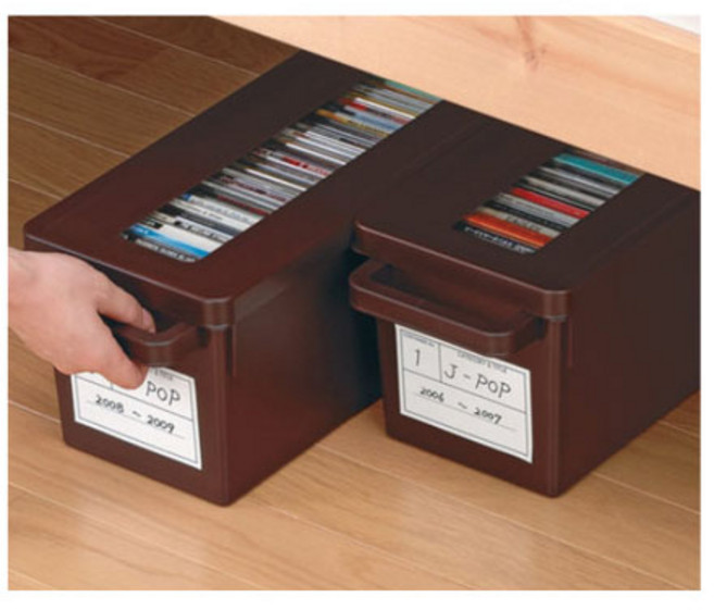 이노마타 CD DVD보관 수납 게임팩 만화책 정리함 리빙박스, 1개, 화이트