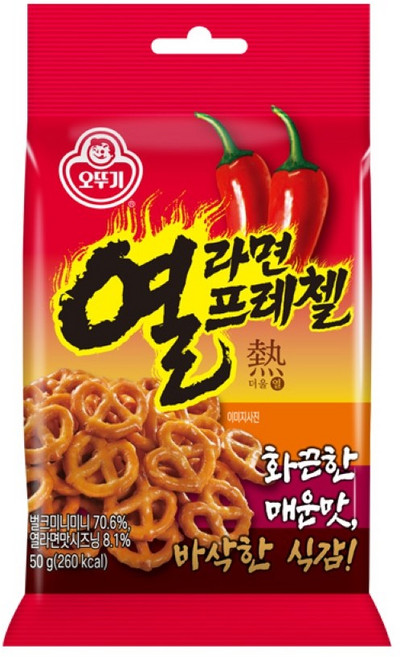 오뚜기 열라면 프레첼, 20개, 50g