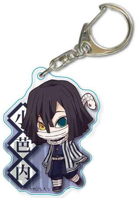 귀멸의 칼날 키링 열쇠고리 키체인 13종 SD캐릭터네임ver., 1개, G-003663. 이구로 오바나이