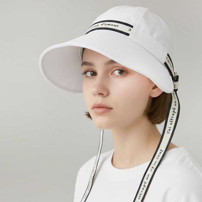 투솜 여성골프모자 여성골프벙거지 여자골프벙거지 여자골프모자 리본 버킷 벙거지모자 골프 스포츠 모자 여성 여자 방수 자외선 차단 벙거지 스트릿 버킷햇, 화이트 FREE, 1개