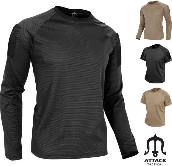 어택존 택티컬 티셔츠 국내생산 매쉬 기능성 군인 소방 특전 경호 밀리터리 로카 반팔 긴팔 티 빅사이즈