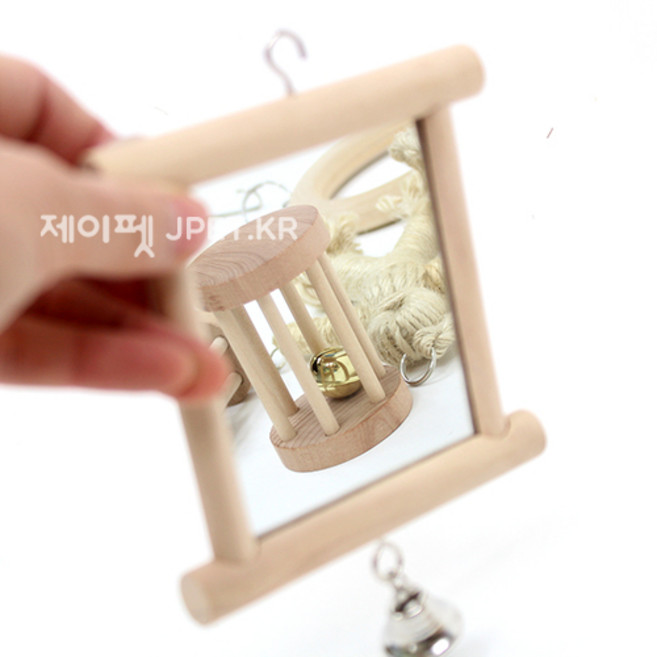 제이펫 앵무새 종달린 거울 장난감 (15x10) spet 사은품 수두룩 ~~, 1개