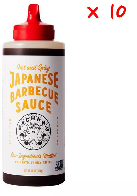 바찬스 핫 스파이시 제패니즈 바베큐 소스, 454g, 10개