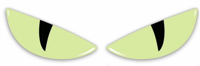 킹콩 야광 눈 스티커 라이트 탑박스 데칼, 1세트, 야광고양이눈