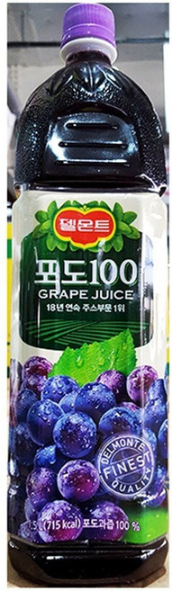 포도주스(롯데 1.5L)X6 주스 포도주스 포도음료 음룟 ala77176EG, 6개, 1.5L