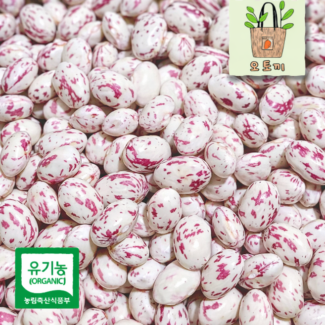 [오토끼마켓] 유기농 국내산 홍천 햇 호랑이콩 강낭콩 줄콩 친환경, 400g, 1개