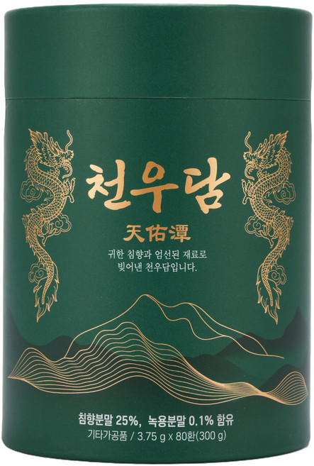 [수침향 25% 80환] 천우담 명품 침향환, 1박스, 300g