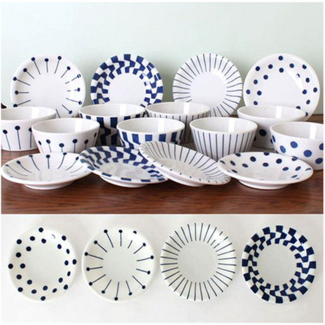 블루 고몽에가와리JS공4PJS대접4PJS접시4P 옵션 3