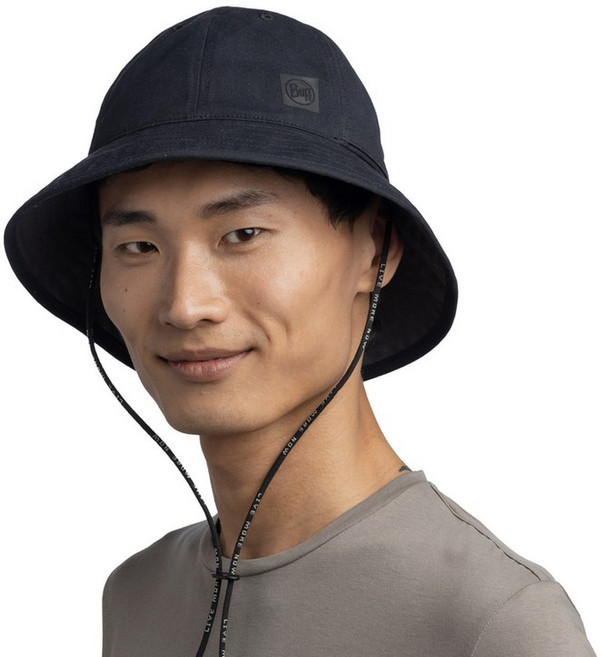 버프 5패널 고 캡 러닝 스포츠 모자, LOGO BLACK, 1개