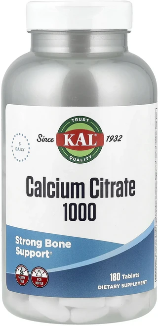 KAL 구연산칼슘 1000 180정(1정당 333 mg), 1개, 180정 - 쿠팡