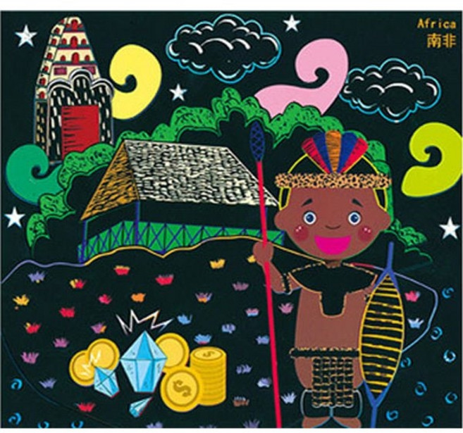 핸디몰 스크레치종이 세계문화탐험(1봉*5장), 아프리카(20봉)