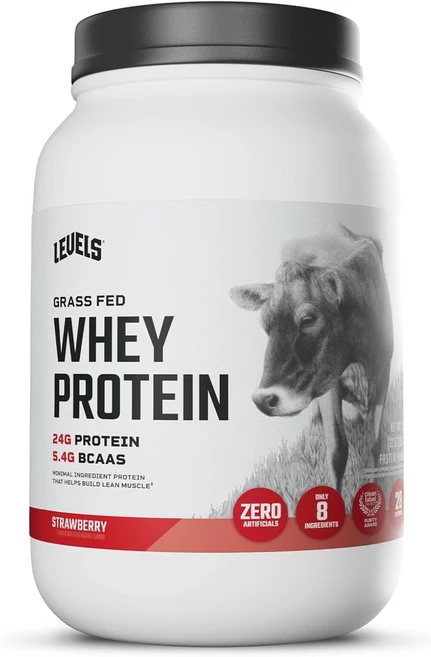 Levels 그래스 페드 웨이 프로틴 파우더 바닐라 미국 직배송 907g, 딸기, 1개 - 쿠팡