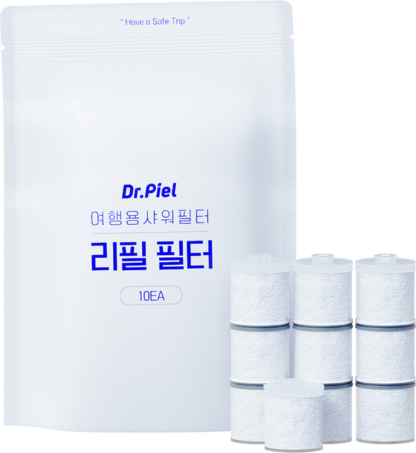 닥터피엘 여행용 샤워기필터 리필필터 10EA, 1세트