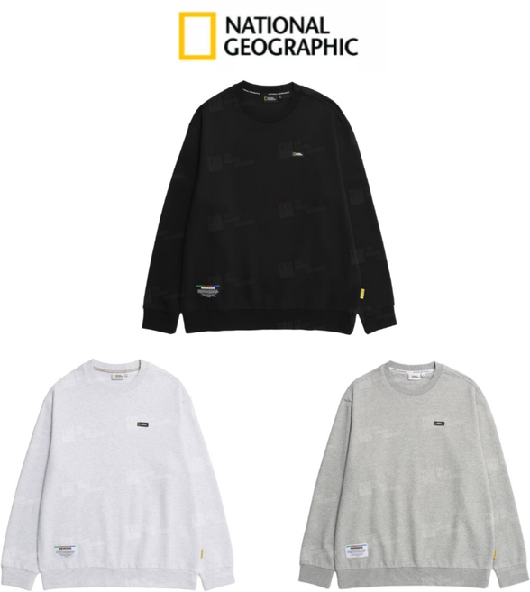 [백화점 정품] 내셔널지오그래픽 남녀공용 스몰로고 맨투맨