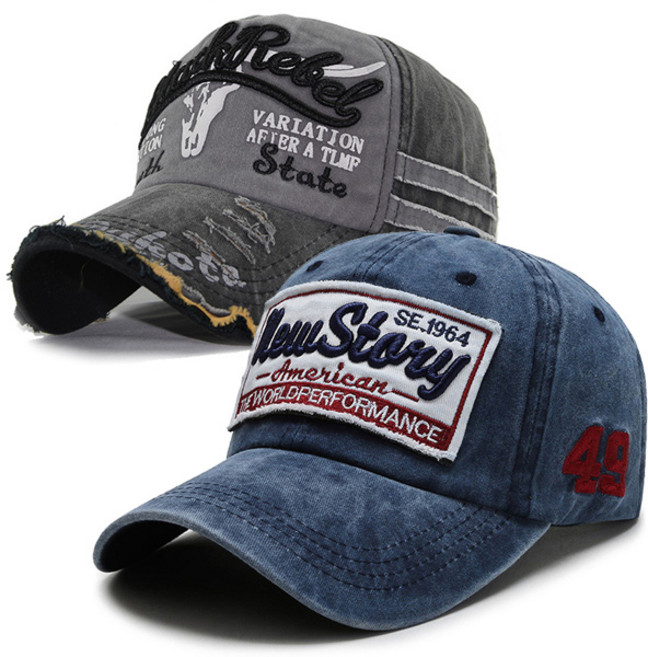 2개세트 남여공용 빈티지캡 모자 볼캡 야구모자 대두