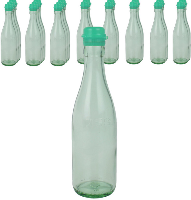 가인글로벌 청색 기름병300 유리병 참기름병 용기, 청록, 20개, 300ml