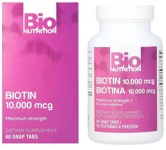 바이오뉴트리션 비오틴 맥시멈 스트렝스 10000mcg 스냅 정제 60정 1개 - 쿠팡