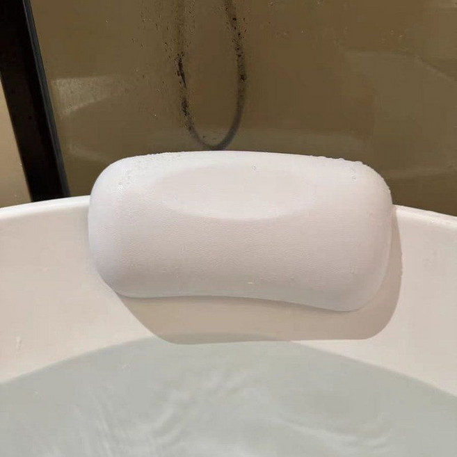 욕조머리받침 목받침 방수 욕조 쿠션 4D 받침 스파 베개 블랙 반신욕 머리받침대 머리용, A. 흰색, 1개