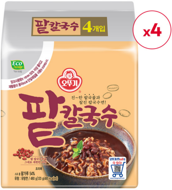 팥칼국수 (120GX4) 4개, 16개