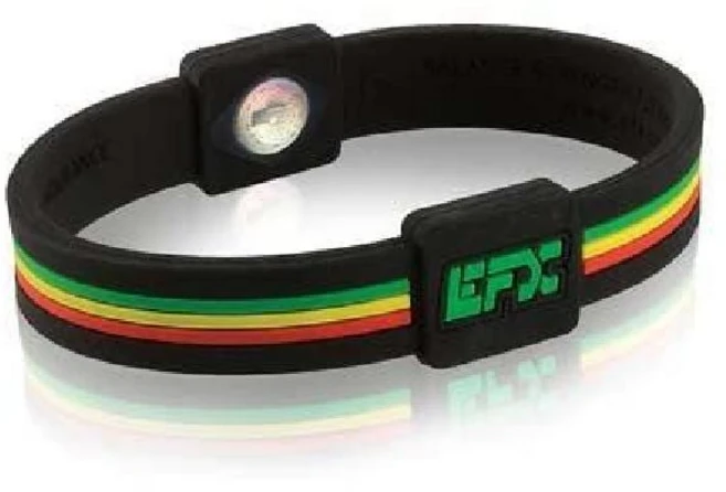 EFX 퍼포먼스 순수 실리콘 팔찌 균형 유연성, 레드/옐로우/그린 스트라이프, 1개 - 쿠팡