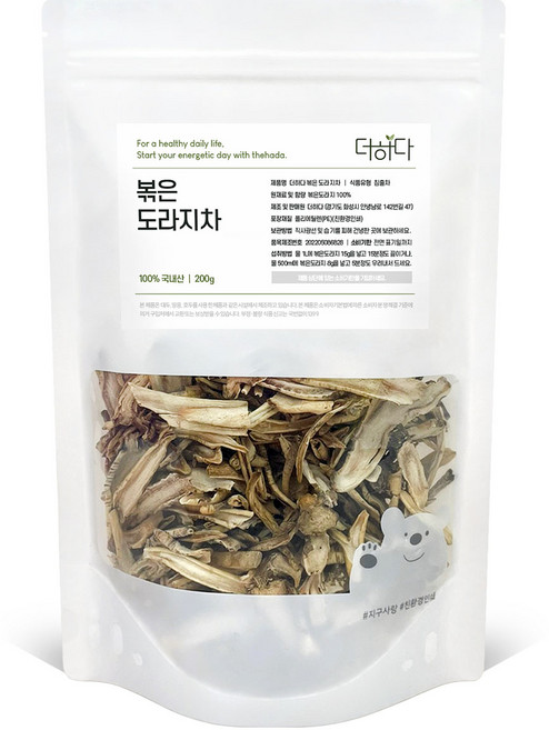 더하다 볶은 국산 도라지차, 200g, 1개입, 1개