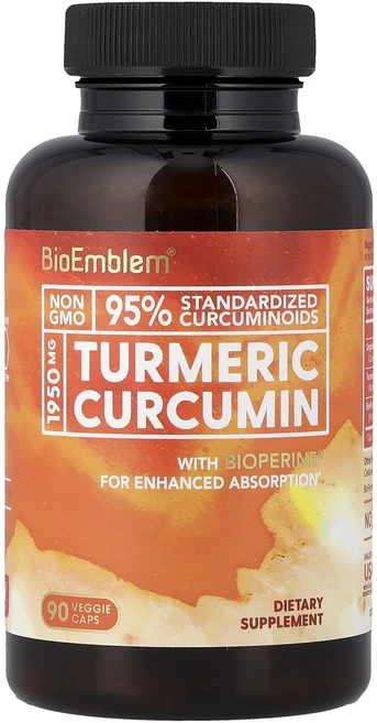 새해 첫좋은선물 BioEmblem 강황 커큐민 베지 캡슐 90정 제대로 할인합니다, 1개 - 쿠팡
