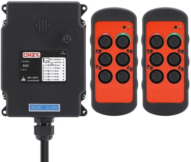 4키 무선 산업용 크레인 리모컨 유압 트럭 컨트롤러 전기 호이스트 리모컨, 01 AC DC12-24V, 1개, 07 A62