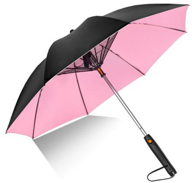 우산쿨팬 3세대 휴대용 클립온 선풍기 우산거치 미스트 기능이 있는 태양 우산 태양용 냉각 야외 해변용 여름 쿨러써큘레이터 배터리 전원 실링팬 서큘레이터, 5)Battery