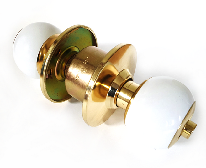 1002 화이트 원형 (동전형) 방문손잡이, 1세트