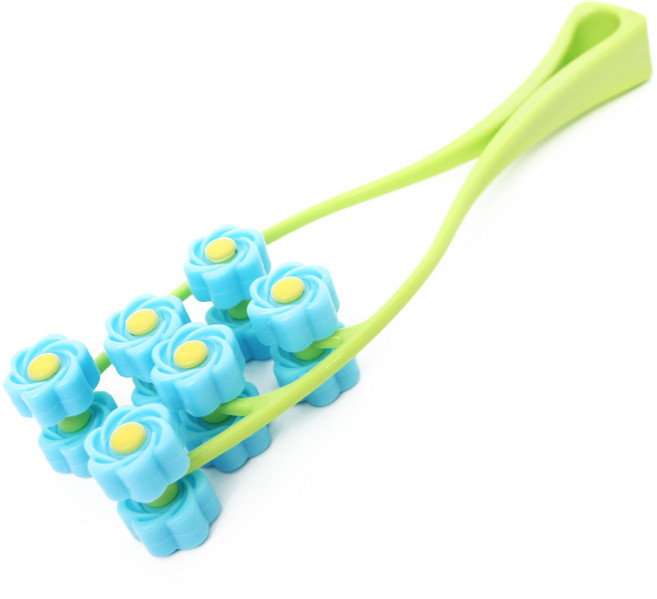 리플러스 플라워 3단 페이스롤러 작은얼굴 얼굴붓기 셀프맛사지, 1개