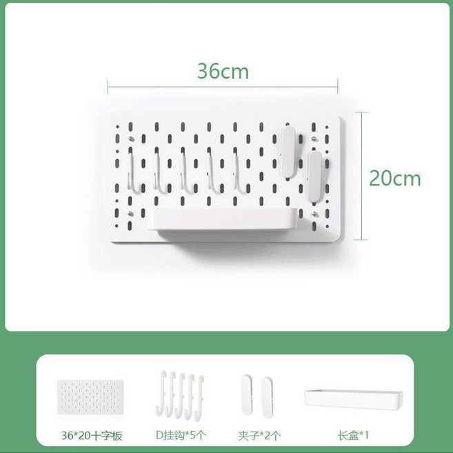新款A鉤-黑色 適用於洞洞板掛鉤配件, 1個, 36*20亞克力試用套裝,白色, 白色