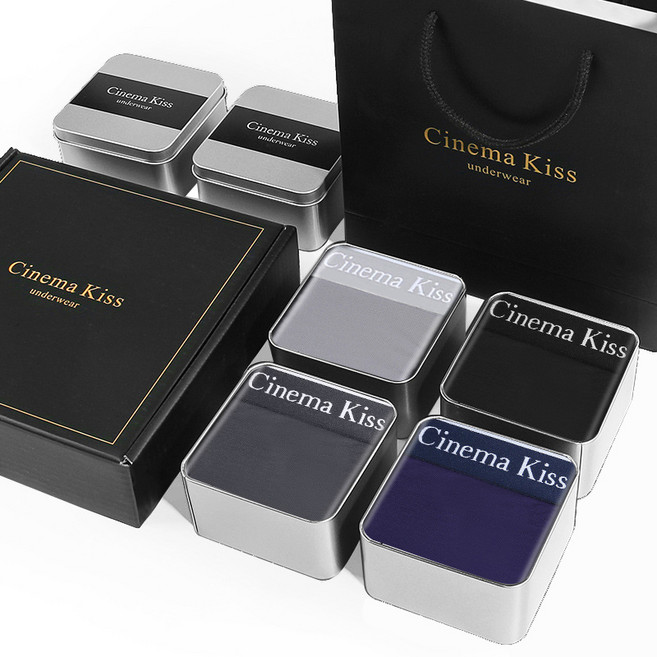 Cinema Kiss 3D 기능성 남성용 팬티 드로즈 아이스 실크팬티 남자 쿨팬티 여름용 세트 남자 속옷 통기성 팬티 냉장고팬티