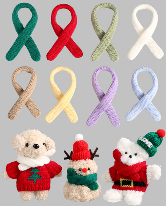 [모핸] 양면 인형 목도리, 혼합, 8개