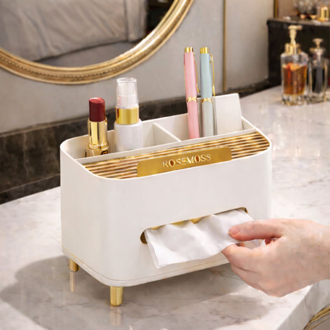 앤의선물 다용도 보관함 티슈 수납 케이스, 1개, 화이트