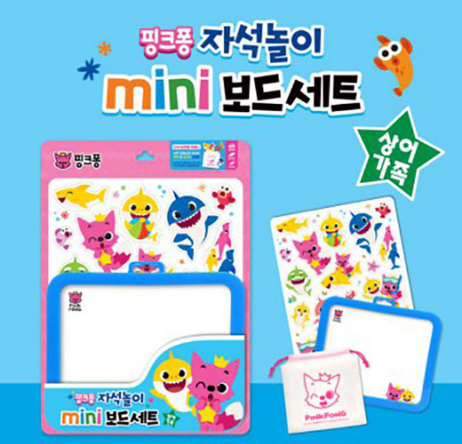 핑크퐁 자석 놀이 미니보드 세트 상어가족, 1개
