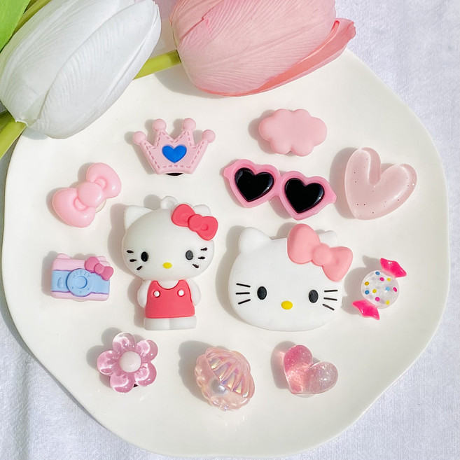 분홍키티 신발꾸미 파츠 12PCS 세트