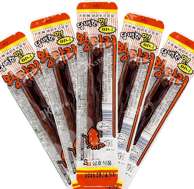 삼호 미니 왕다리 조미오징어 건오징어다리 장족 오다리, 4g, 20개