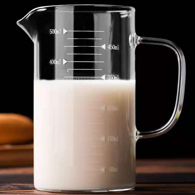 유리계량컵 내열강화유리 비커 이유식 베이킹 계량컵, 1개, 1000ml, 투명