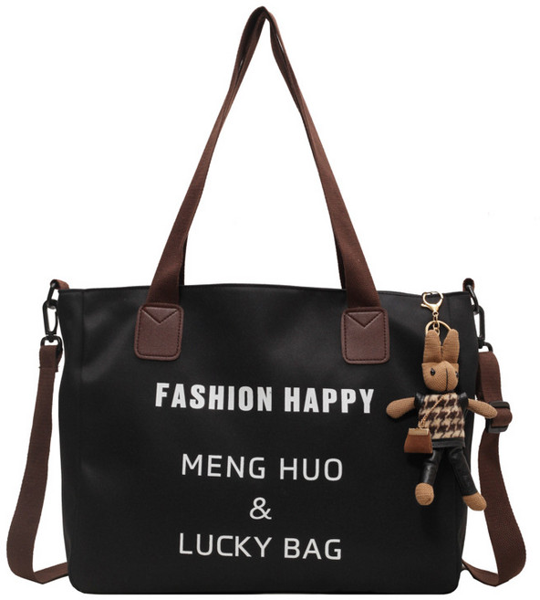 CQGD 여성 데일리 토트백 대용량 가벼운 숄더백 귀여운 키링 통근 가방