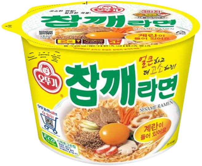 오뚜기 참깨라면큰컵 110g, 2개