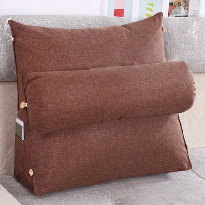 MAME 북유럽 삼각 경추 등받이쿠션, 브라운(JT1735)