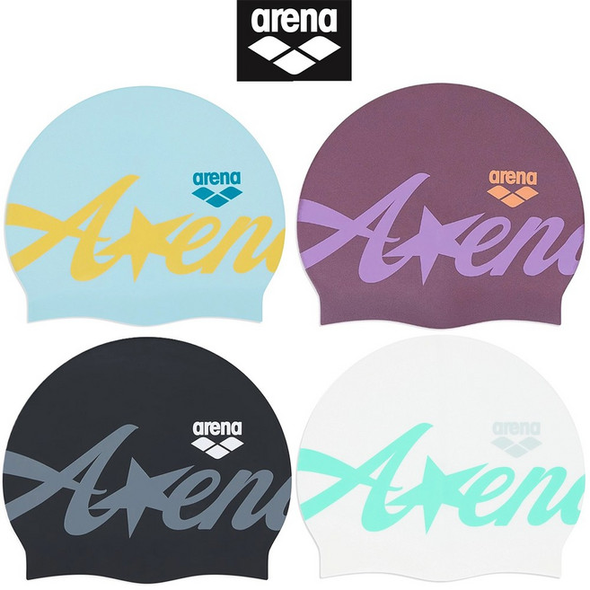 아레나(ARENA) 스텔라 실리콘 수모(A6AC1AC11) 수영모자 수영장 워터파크 아쿠아로빅 물놀이용품 수영용품 수영훈련용품, 1개, 와인