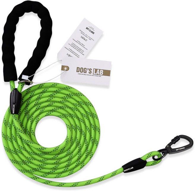 독스랩 강아지 방수 리드줄 핸즈프리, 그린, 1개