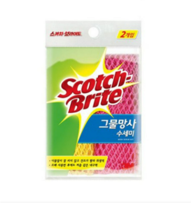 스카치브라이트 그물망사 수세미 MN-900, 8개, 2개입