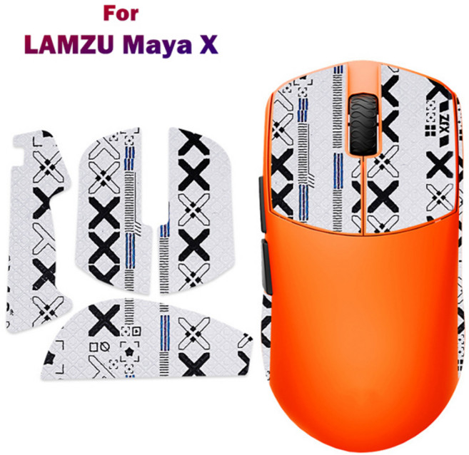 게이머용 그립 X 스티커 미끄럼 컴퓨터 스포츠 빨기 방지 스케이트 E 게임용 MAYA LAMZU 마우스 테이프, A3, 1개