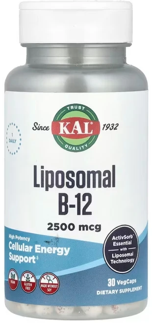 KAL 리포소말 B12 2500mcg 30캡슐 비타민B, 1개, 30정 - 쿠팡