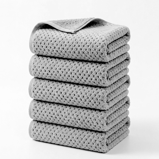 Ahomeone 호텔수건 먼지없고 흡수력 졸은 두꺼운 고급 수건, .그레이/, 5개