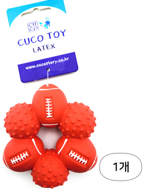 쿠코토이 라텍스 풋볼링 삑삑이 (빨강), 풋볼링(빨강), 1개